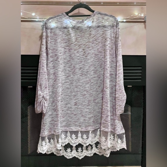 ALYX 3/4 Sleeve Lace Hem Tee Size XXL/1X - Picture 4 of 5